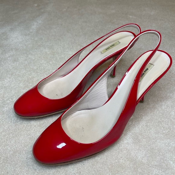 Miu Miu patent leather slingback heels - Picture 2 of 10